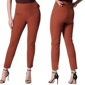 Spanx On-The-Go Ankle Slim Straight Pants Bronze Glow Women’s Small